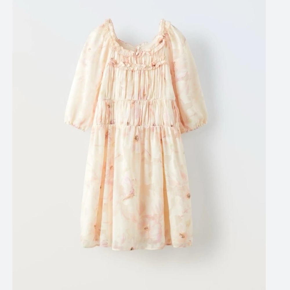 Zara flowers print dress girls Size 8